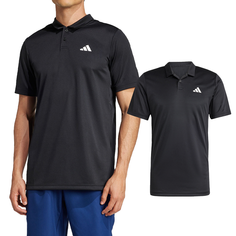 Adidas Clima Polo 男款 黑色 三葉草 網球 吸濕 排汗 運動 休閒 Polo 短袖 JH3395