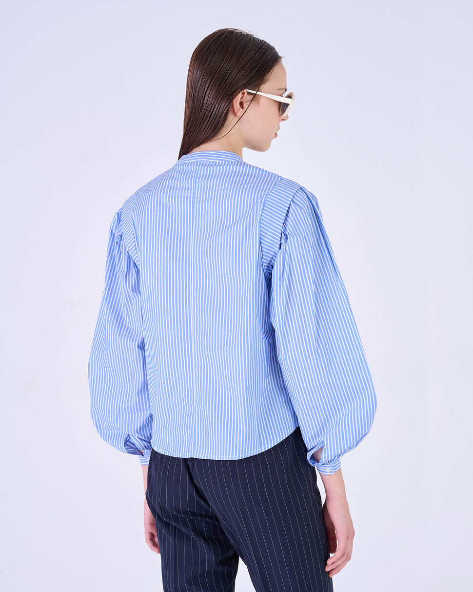 【Silvian Heach】個性拋袖無領襯衫