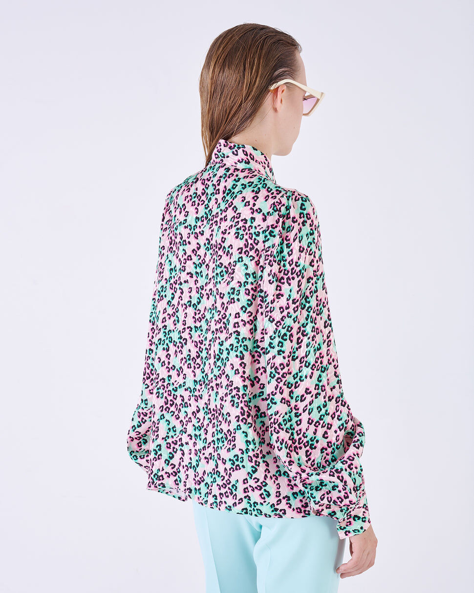 【Silvian Heach】個性拋袖無領襯衫