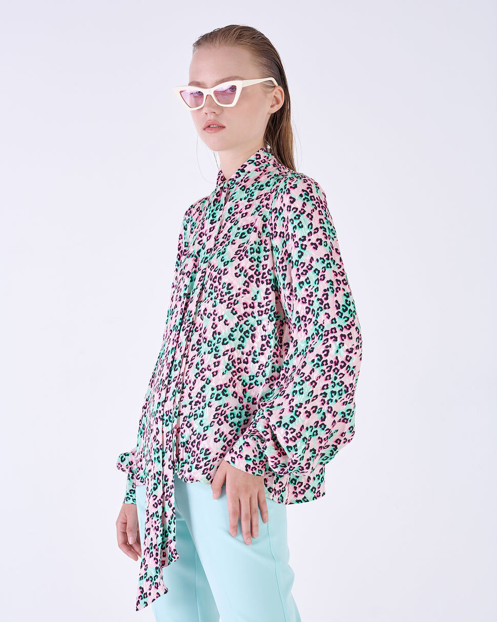 【Silvian Heach】個性拋袖無領襯衫