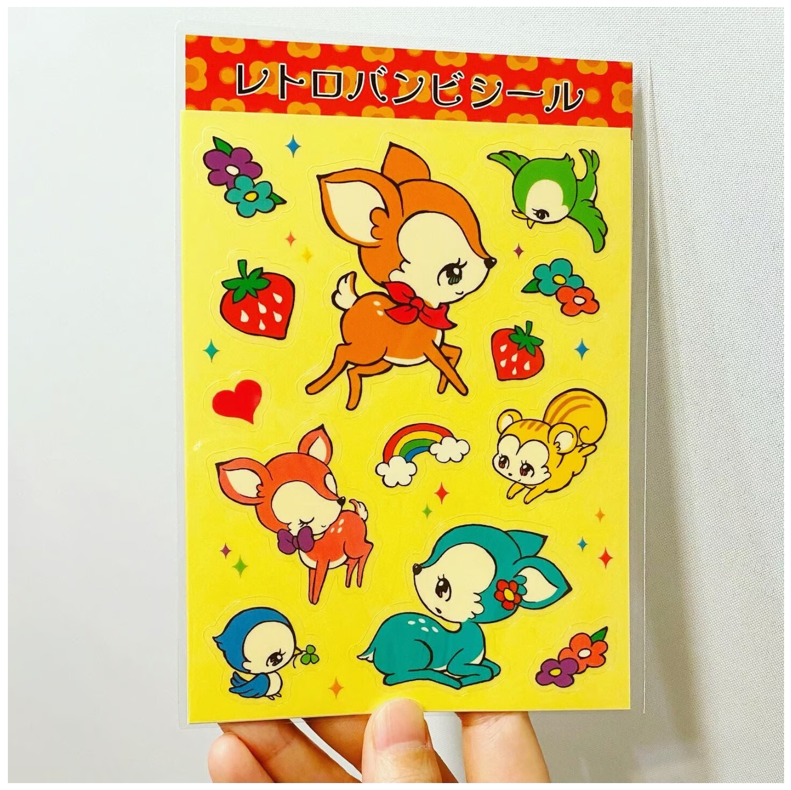 『coto mono』レトロバンビシール（鹿貼紙）