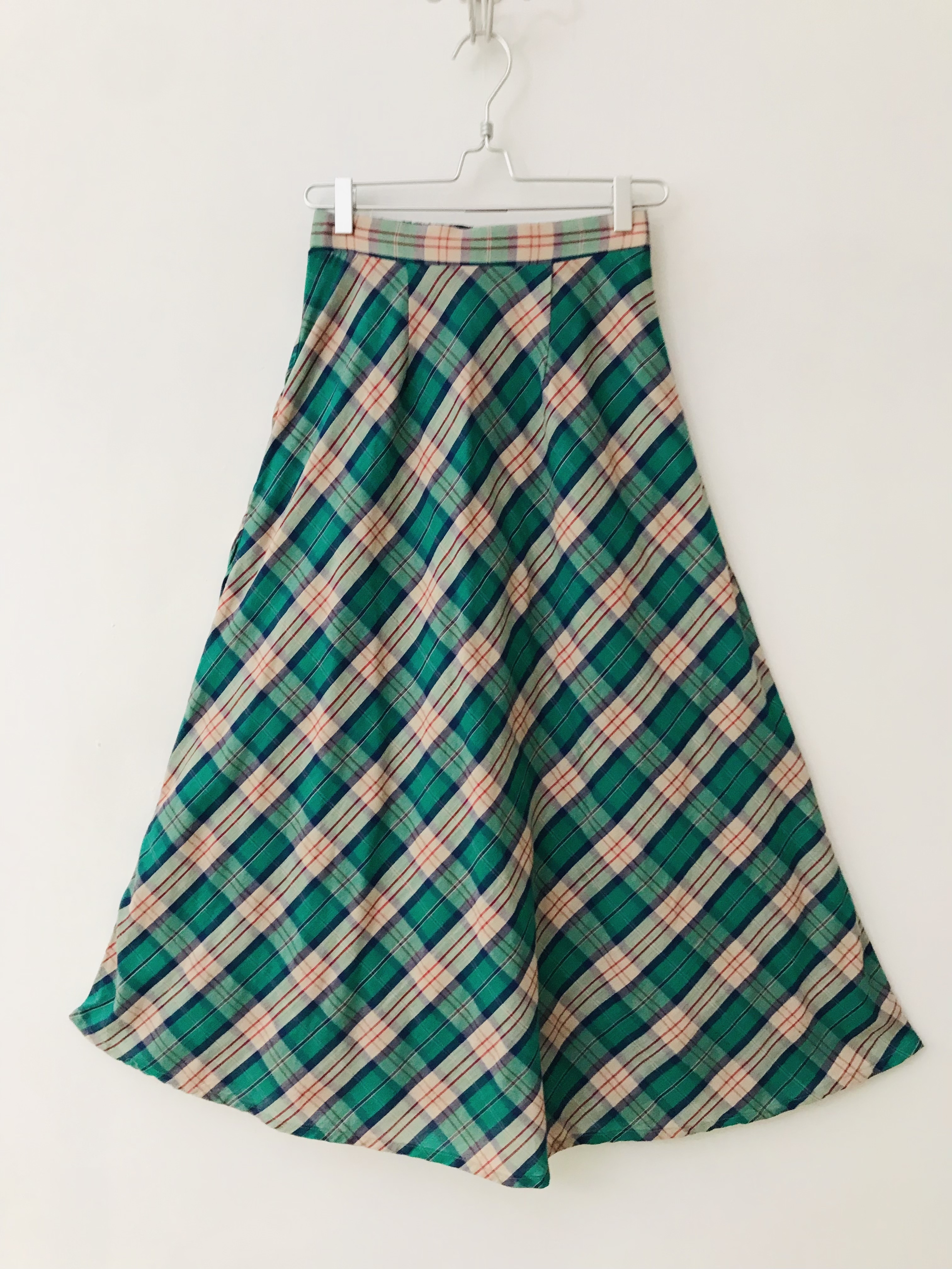 綠色格仔裙