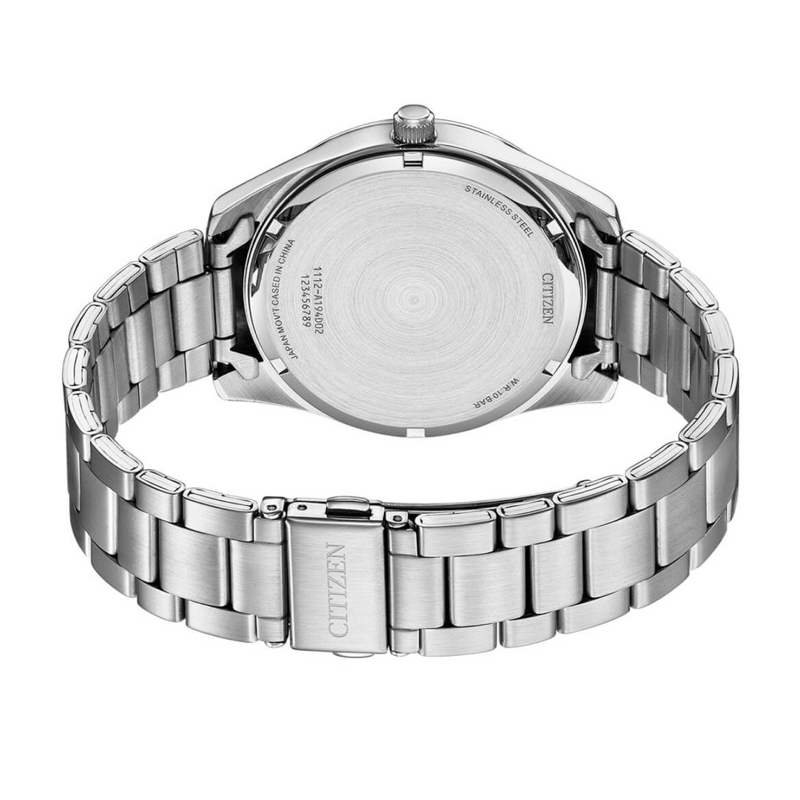 萬年鐘錶 - Citizen 星辰錶  石英機芯  紳士款綠面石英不鏽鋼男錶 BI1031-51Z  錶徑42MM