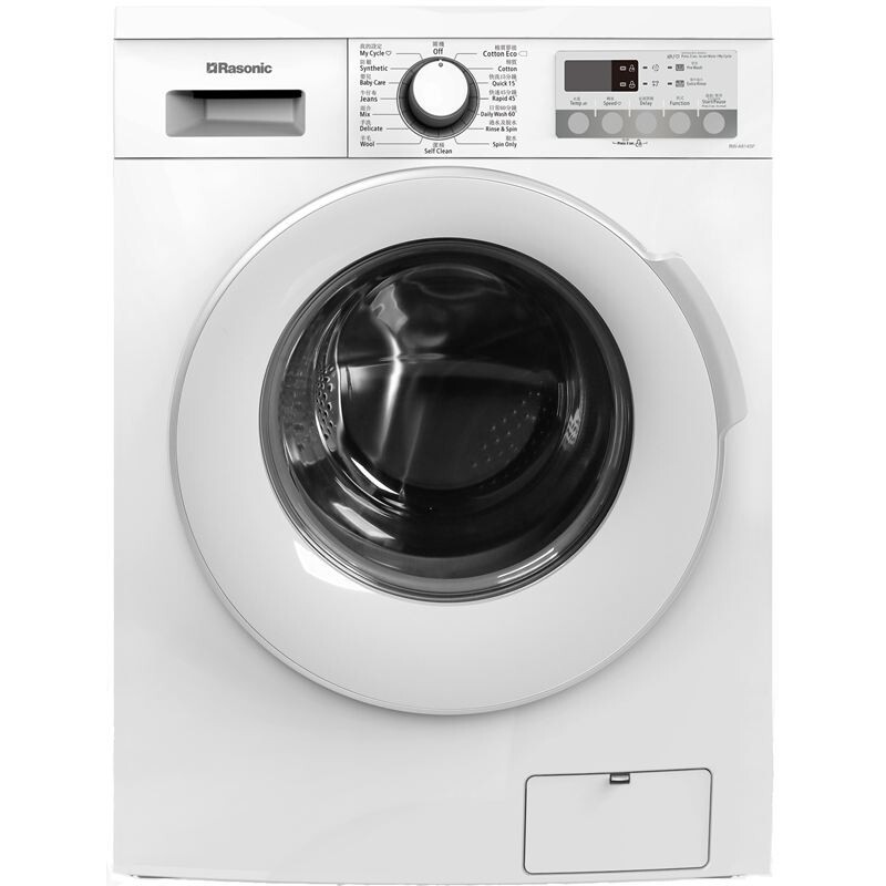 樂信 Rasonic  RW-A814SF(可飛頂)‧8KG/1400轉‧變頻纖薄前置式洗衣機-香港行貨,原廠2年保養全機保養‧