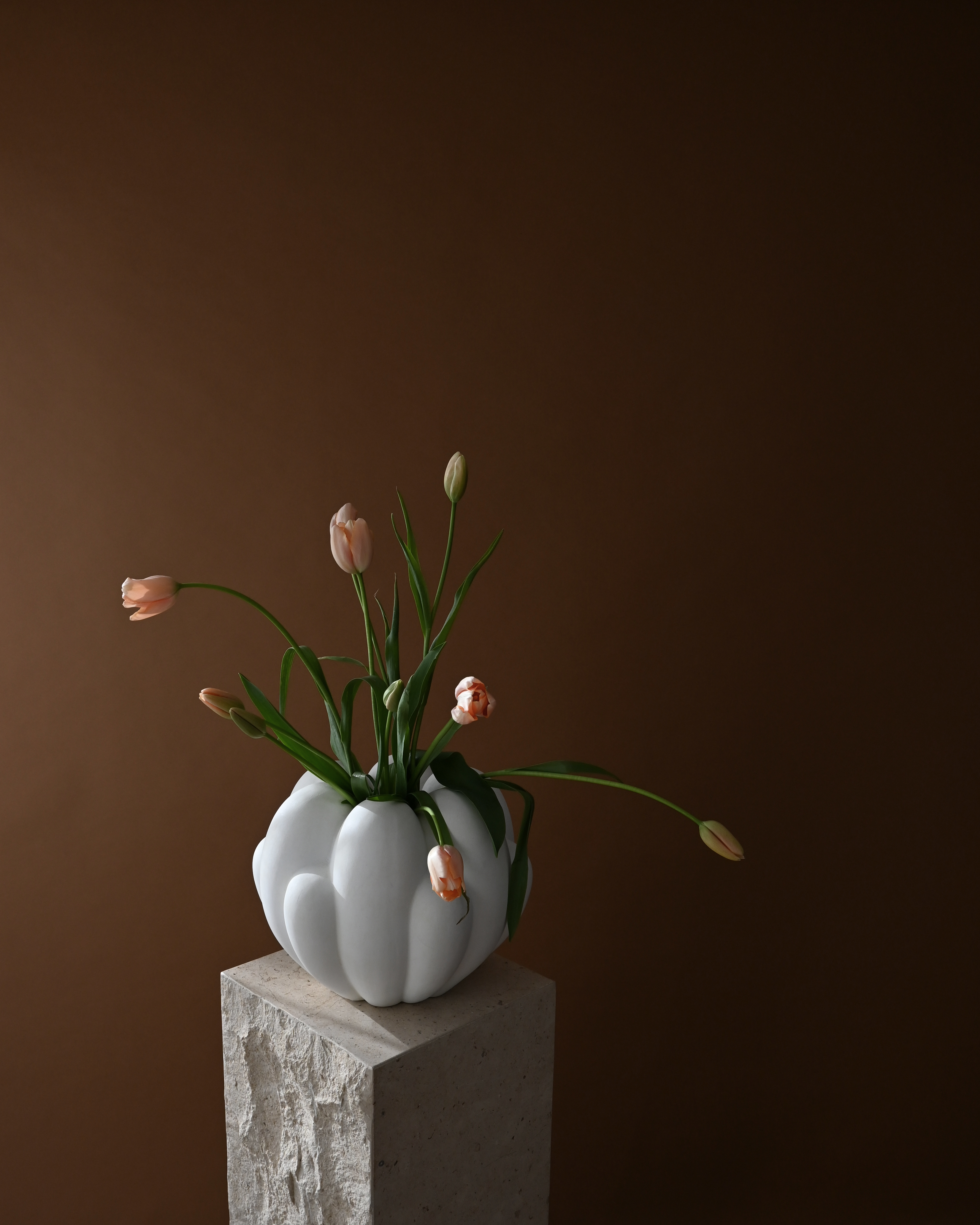 101CPH 綻放花瓶/小 骨白色