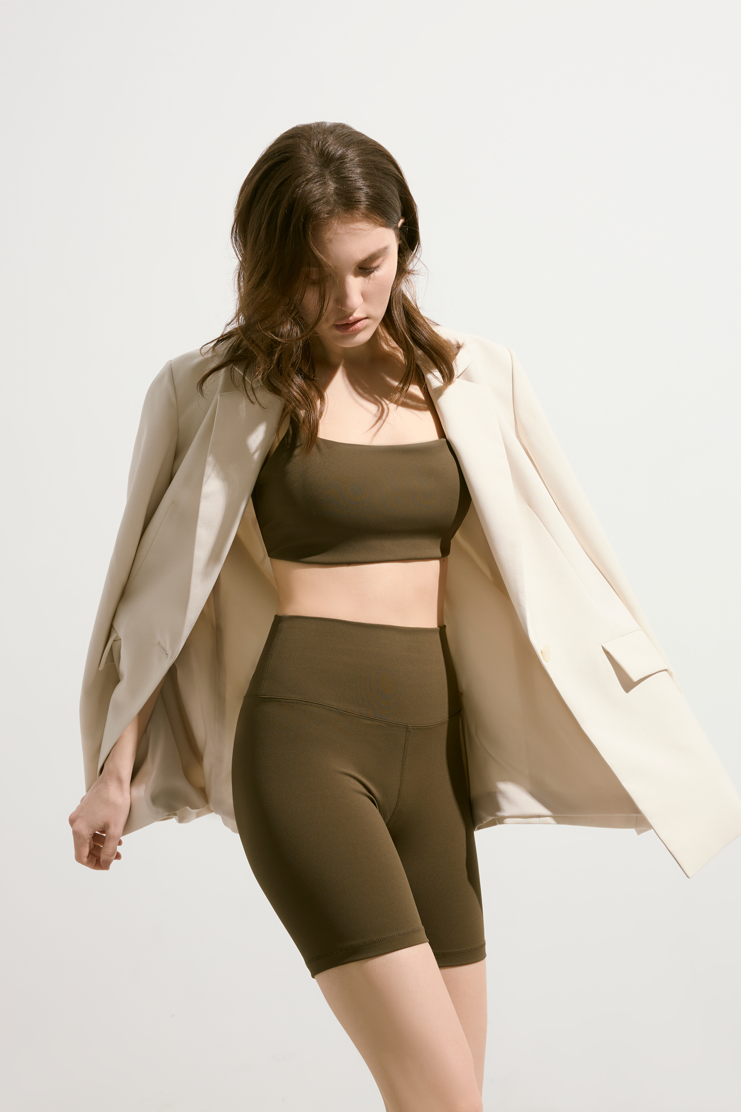 UNIM 高腰緊身Biker（墨綠）