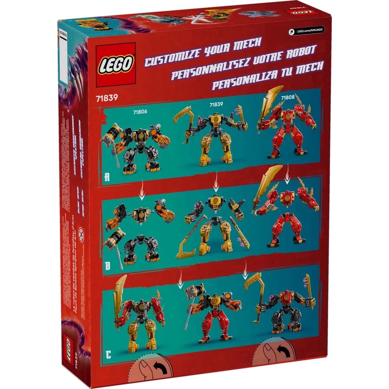 純銀　扇　武峰作 LEGO 71839 亞林的旋風忍術戰鬥機械人LEGO® Ninjago系列