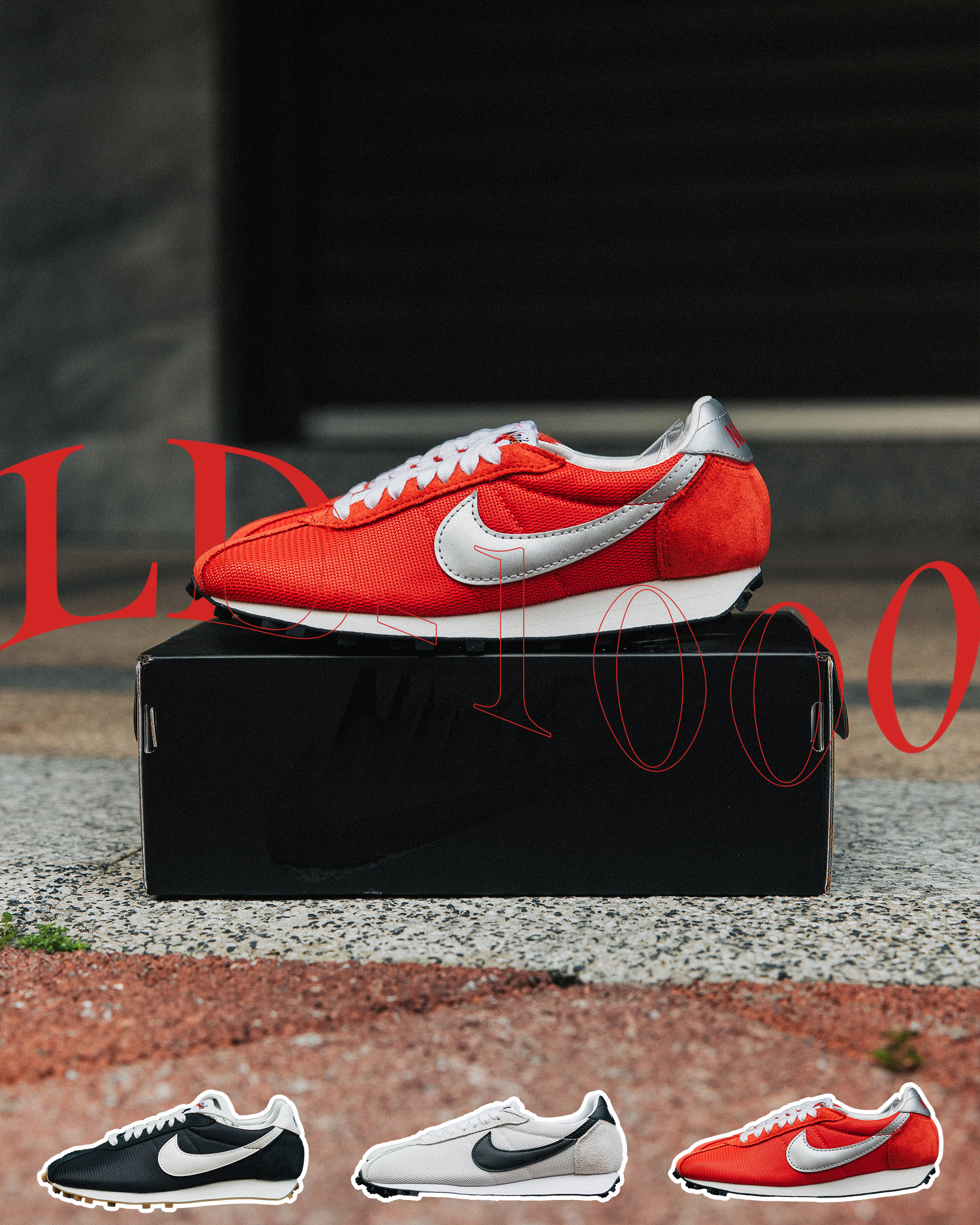 女款 NIKE LD-1000 灰 黑 紅 復古 麂皮【HF3227-100/001/600】