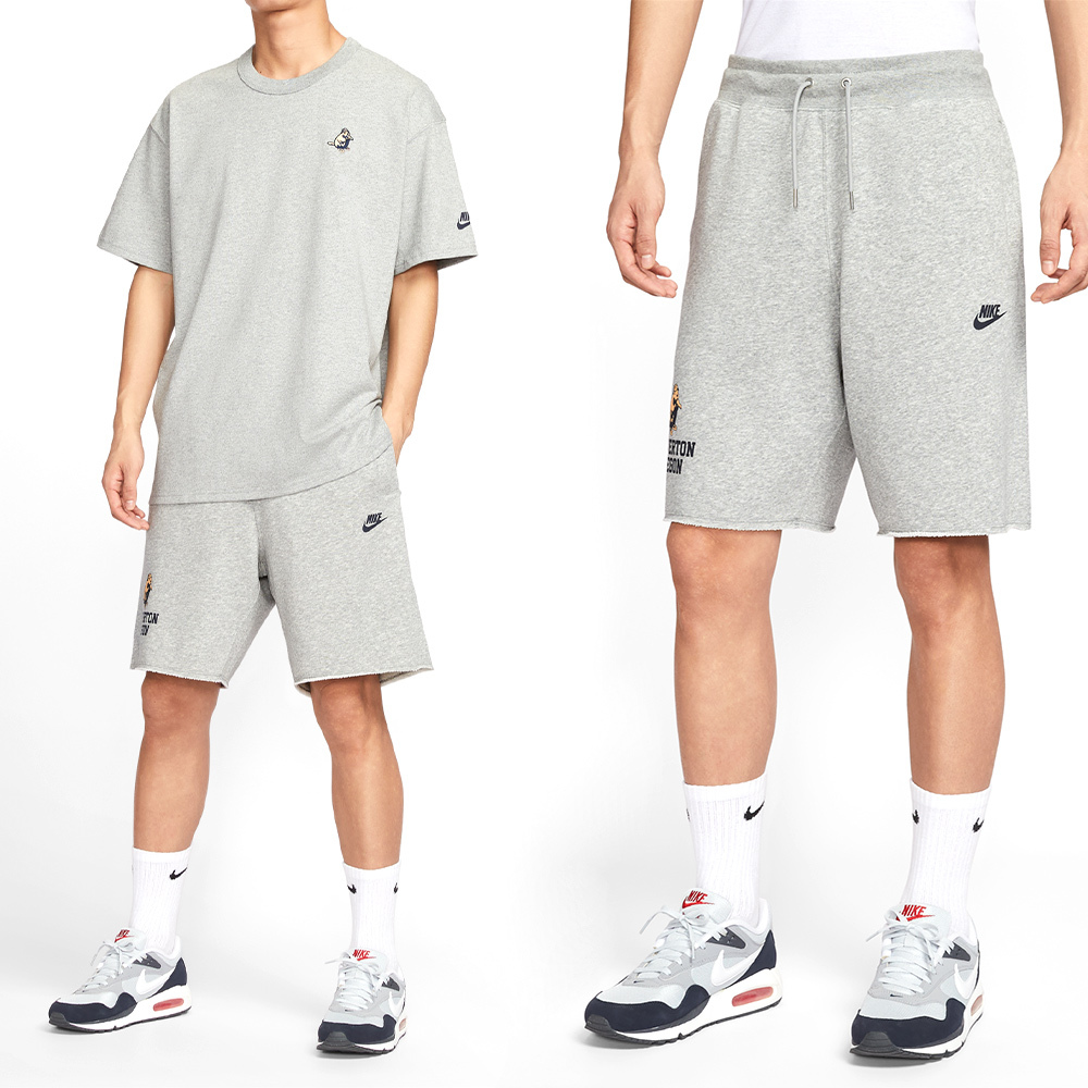 Nike Alumni FT Retro SHRT 男款 灰色 小勾 河狸 毛圈 運動 休閒 短褲 IH0820-063