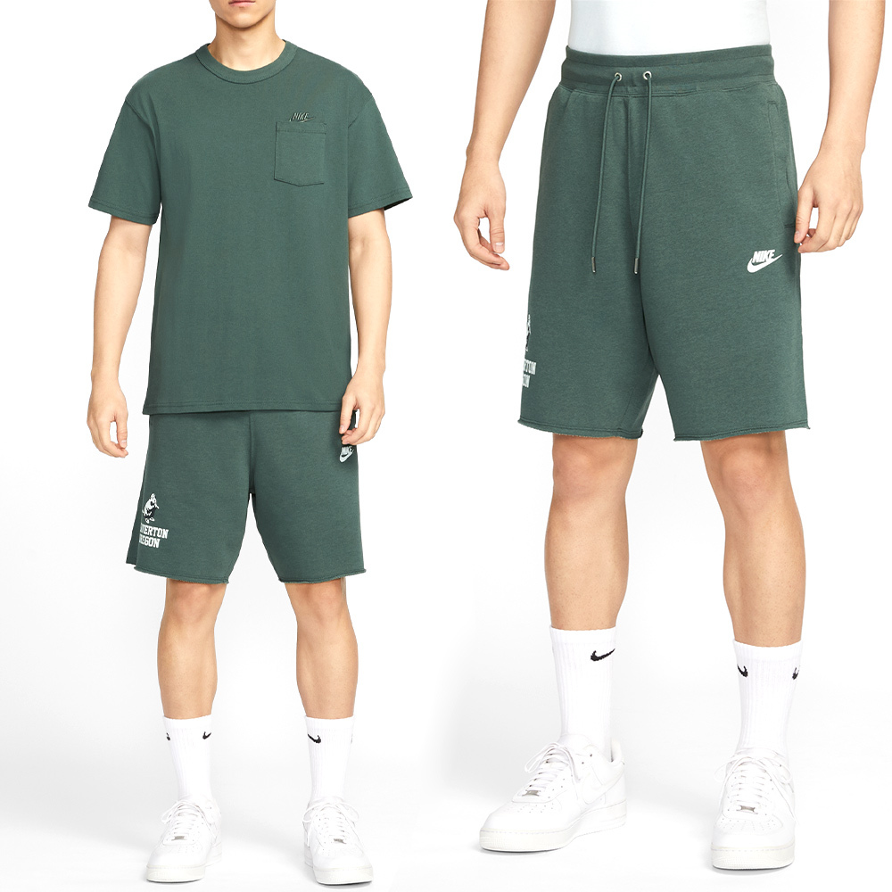 Nike Alumni FT Retro SHRT 男款 綠色 毛圈布 運動 休閒 短褲 IH0820-338