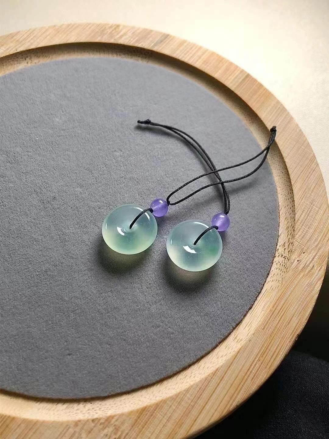 翡翠平安扣一對,天然翡翠A玉, 緬甸玉, Jade, Jadeite