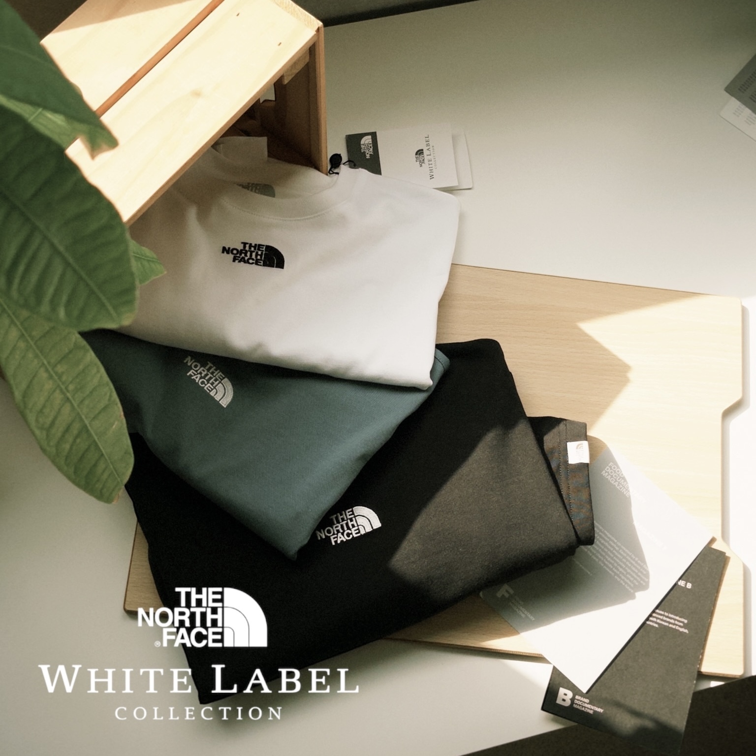 🎱The North Face White label 刺繡Logo Tee