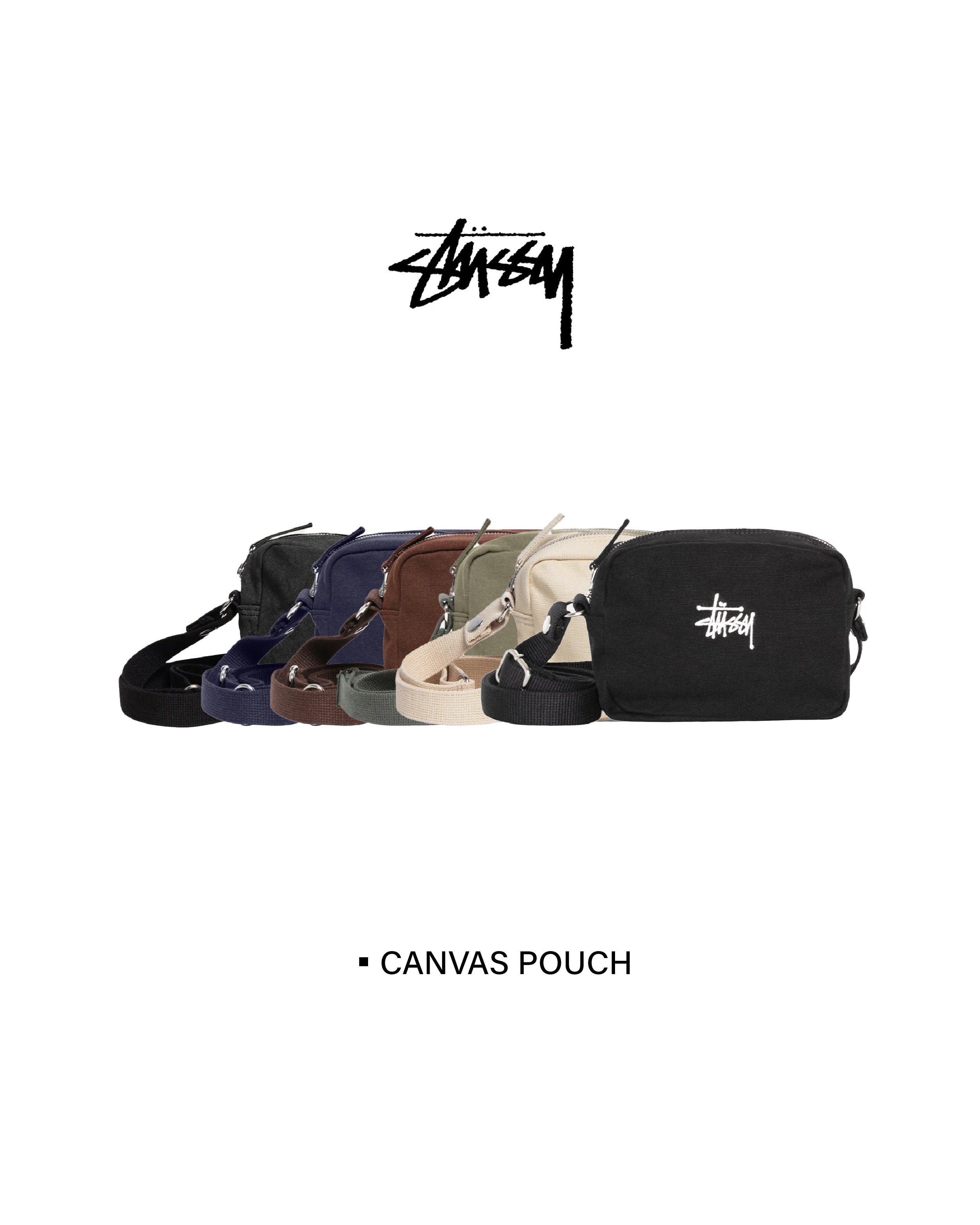 【代購】STUSSY CANVAS POUCH 帆布小包 6色