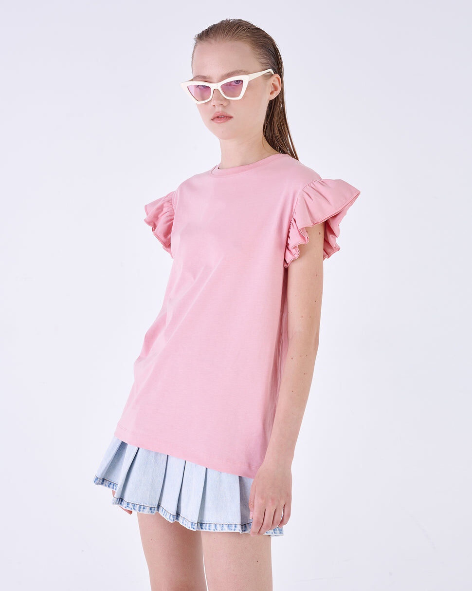 【Silvian Heach】荷葉邊袖上衣