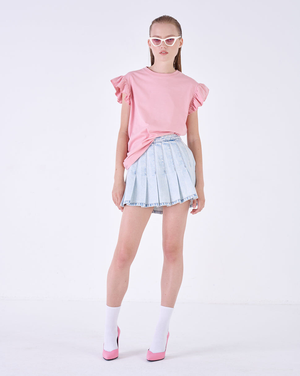 【Silvian Heach】荷葉邊袖上衣