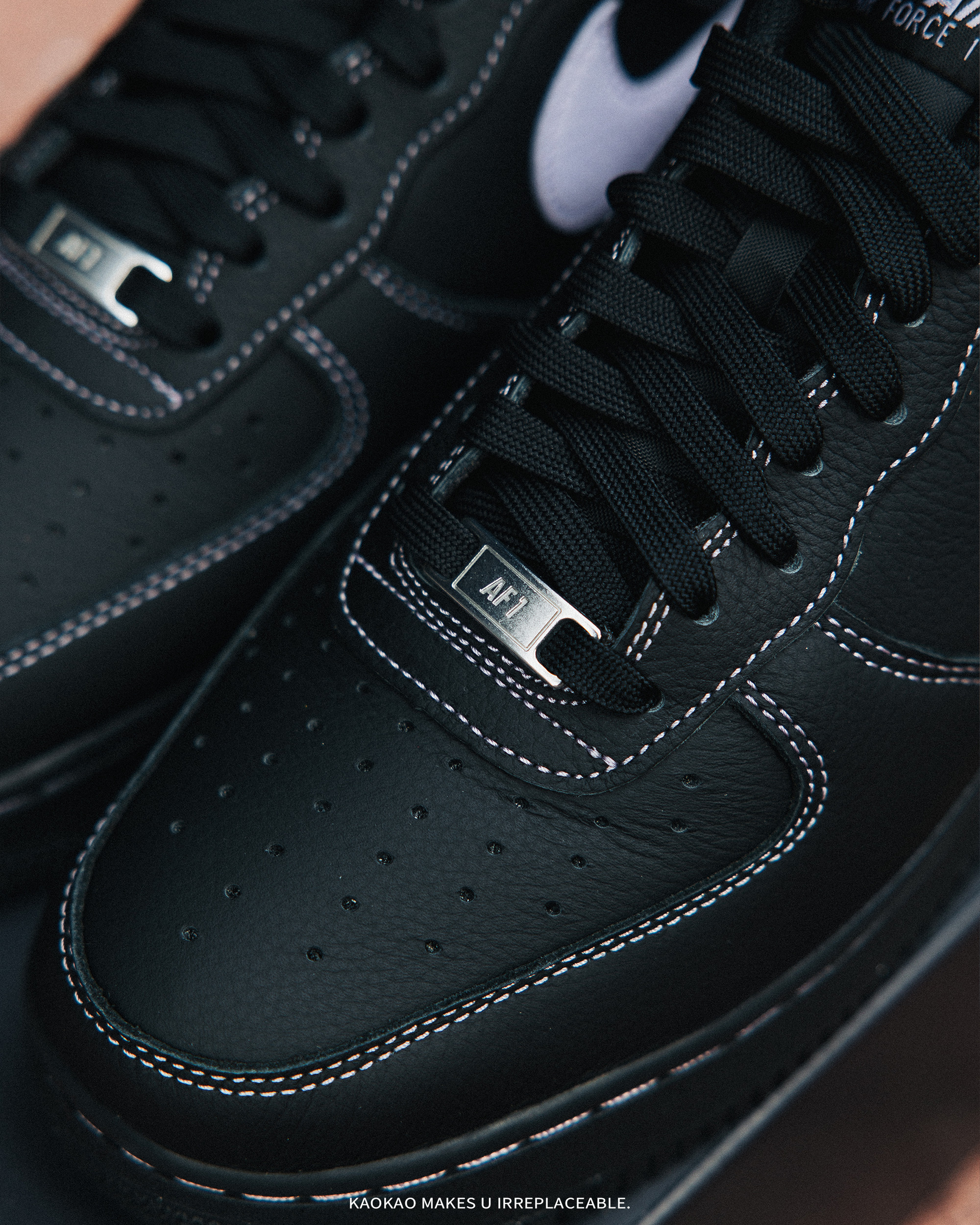 男鞋 NIKE AIR FORCE 1 AF1 紫羅蘭 刺繡 縫線 黑紫【HQ2037-001】