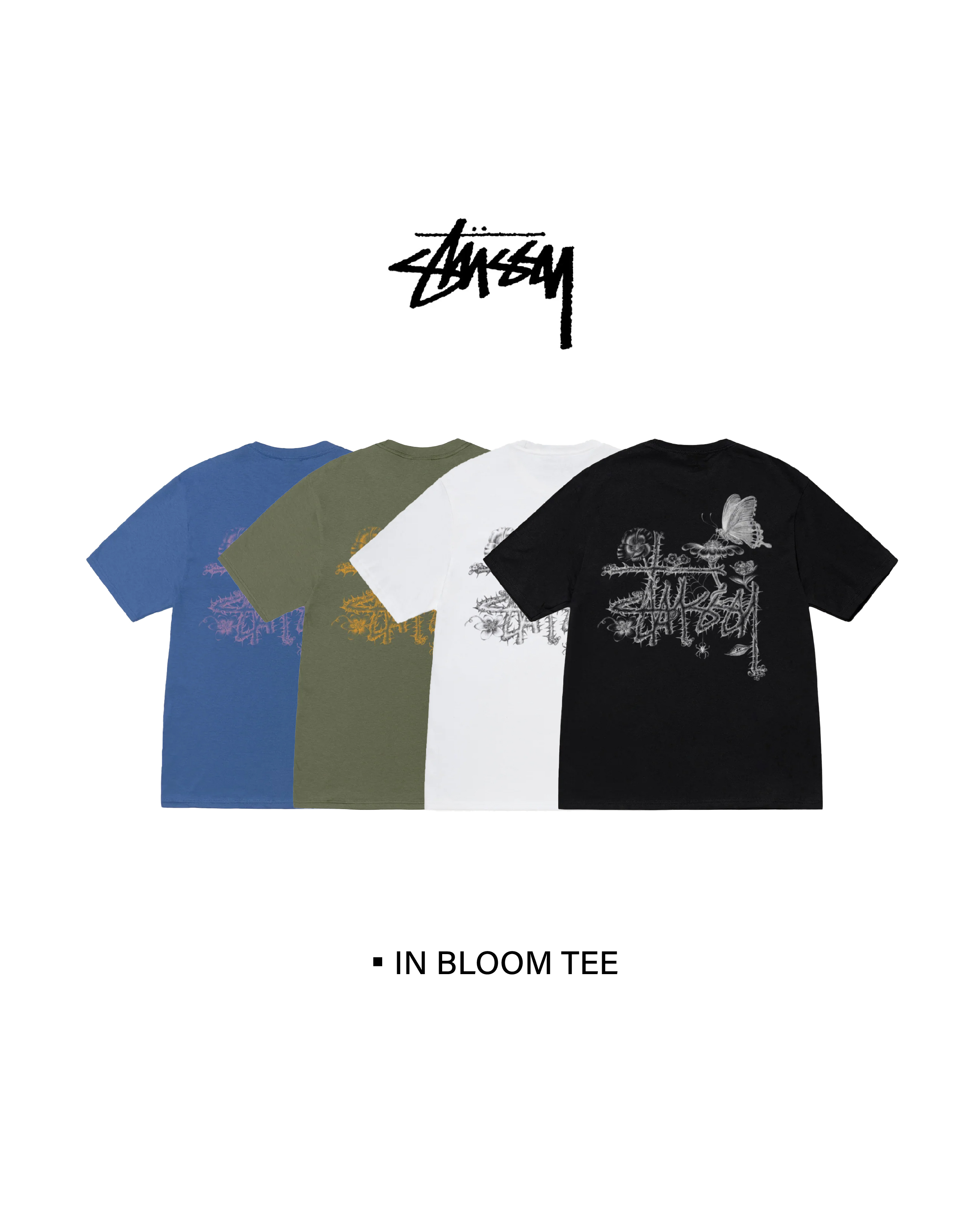 代購】STUSSY IN BLOOM TEE 花朵短Tee 3色