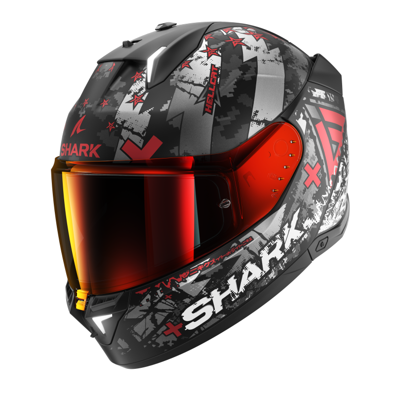 SHARK SKWAL-i3 HELLCAT 黑銀紅 彩繪