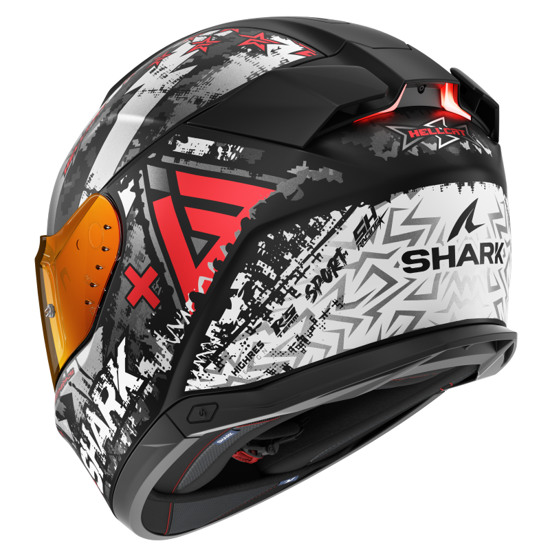 SHARK SKWAL-i3 HELLCAT 黑銀紅 彩繪