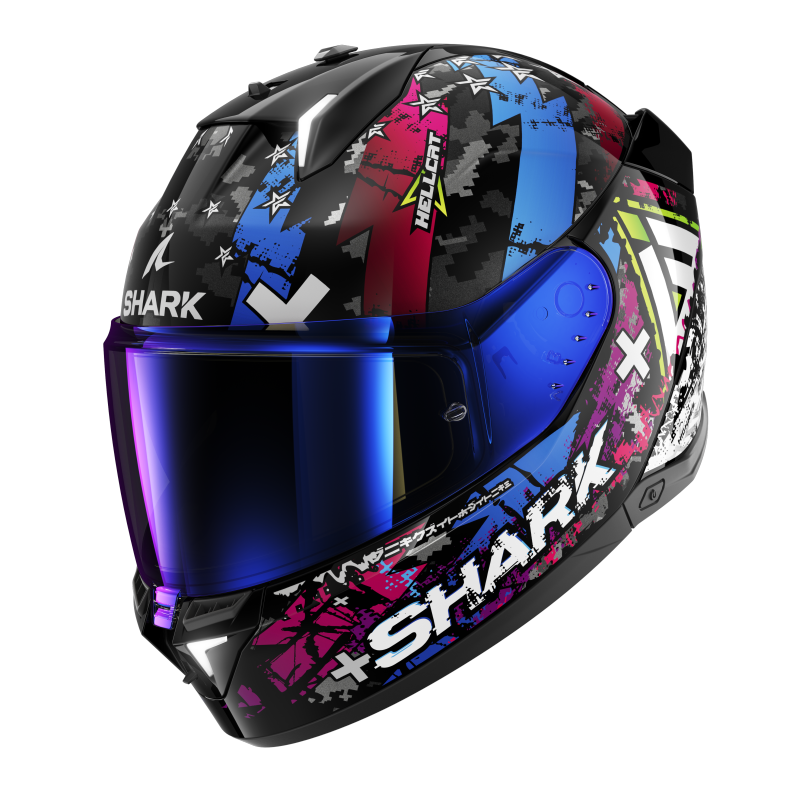 SHARK SKWAL-i3 HELLCAT 黑藍粉紫 彩繪
