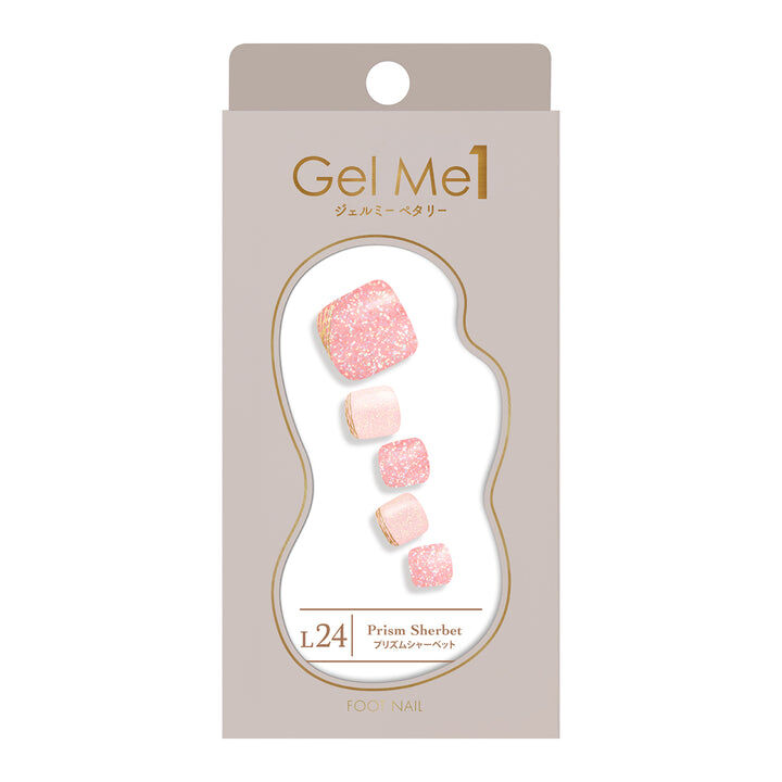 Petaly by Gelme1 半硬化凝膠指甲貼(腳甲用） L24.Prism Sherbet