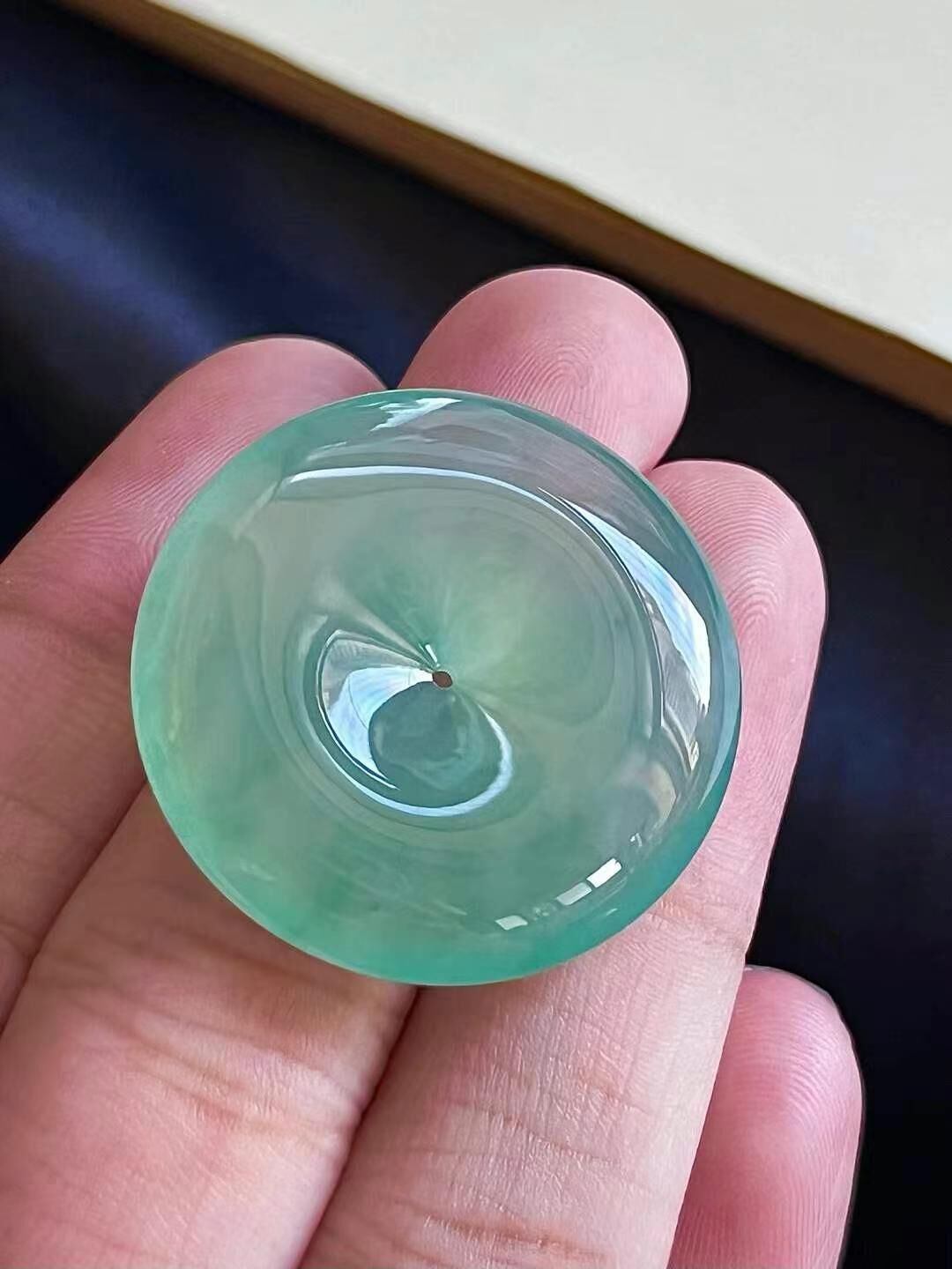 翡翠平安扣 (28.6mm直徑),天然翡翠A玉, 緬甸玉, Jade, Jadeite