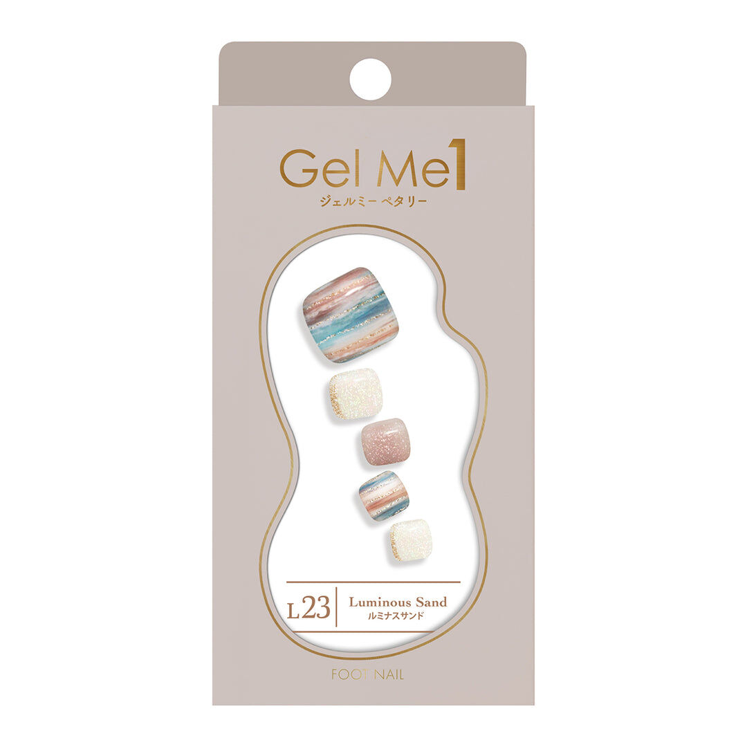 Petaly by Gelme1 半硬化凝膠指甲貼(腳甲用）  L23.Luminous Sand