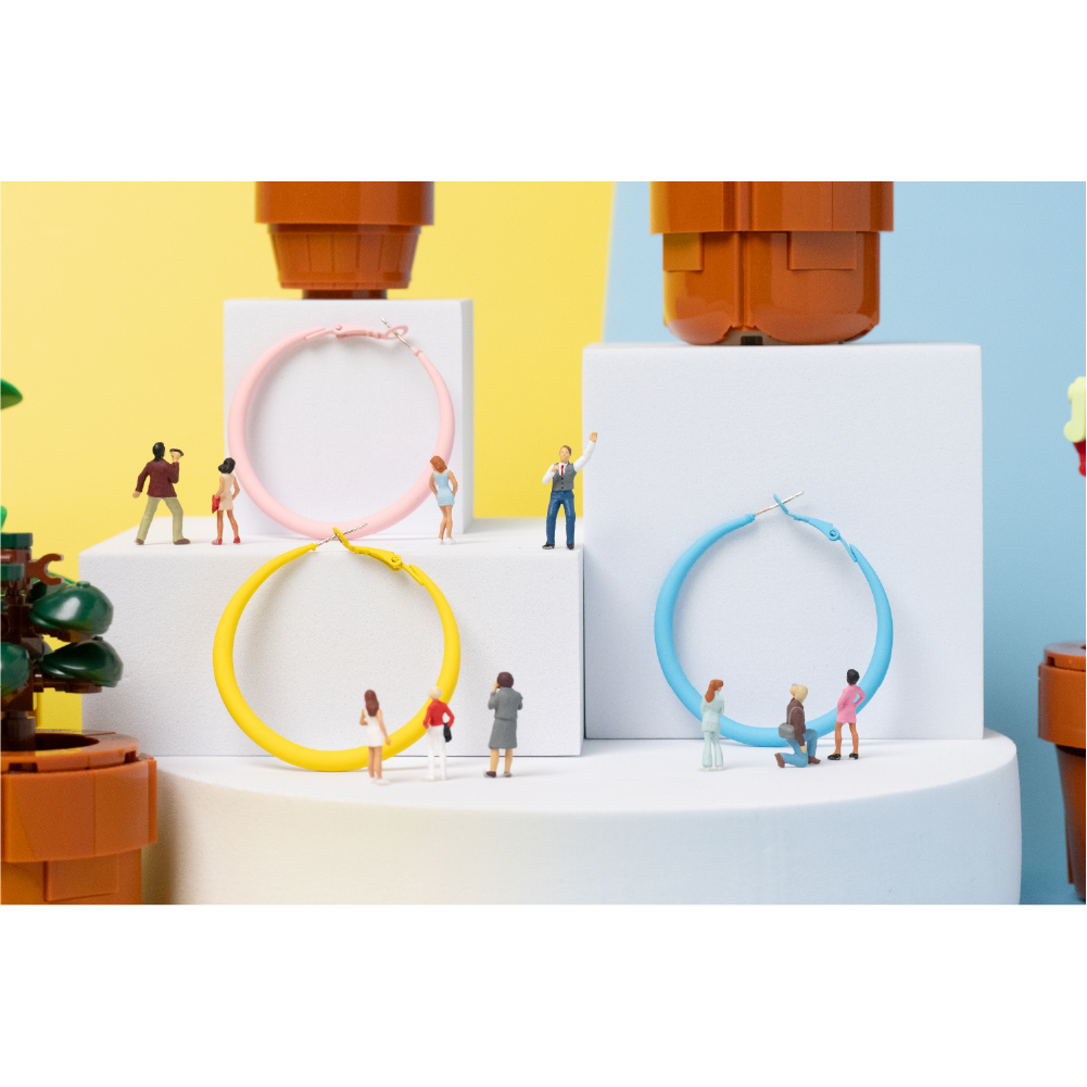 馬卡龍大耳環實拍