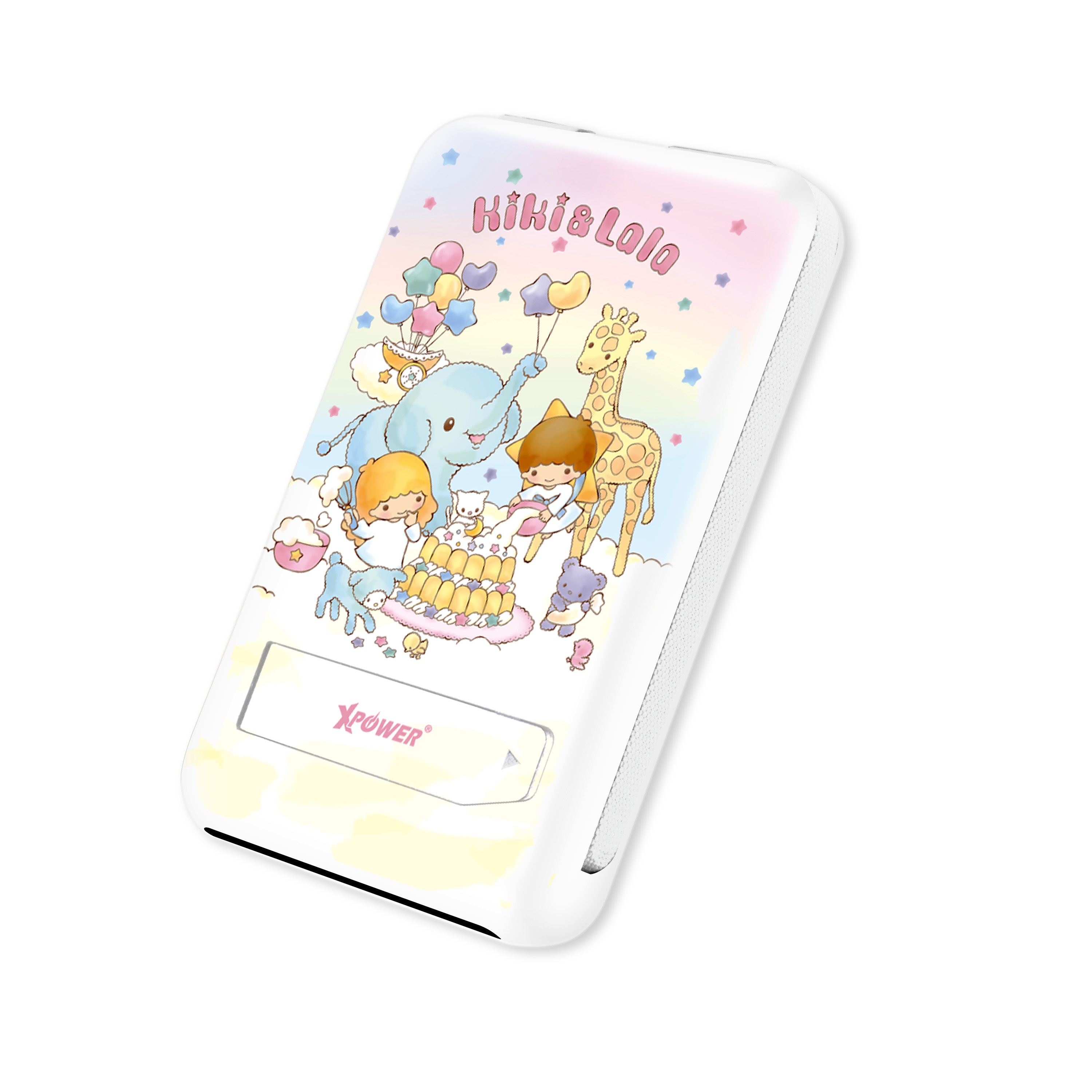 (3C認證) (雙TypeC線版 )XPower x Sanrio Little Twin Stars M10C+ 6合1 10000mAh多功能迷你20W PD3.0+ 磁吸無線快充移動電源