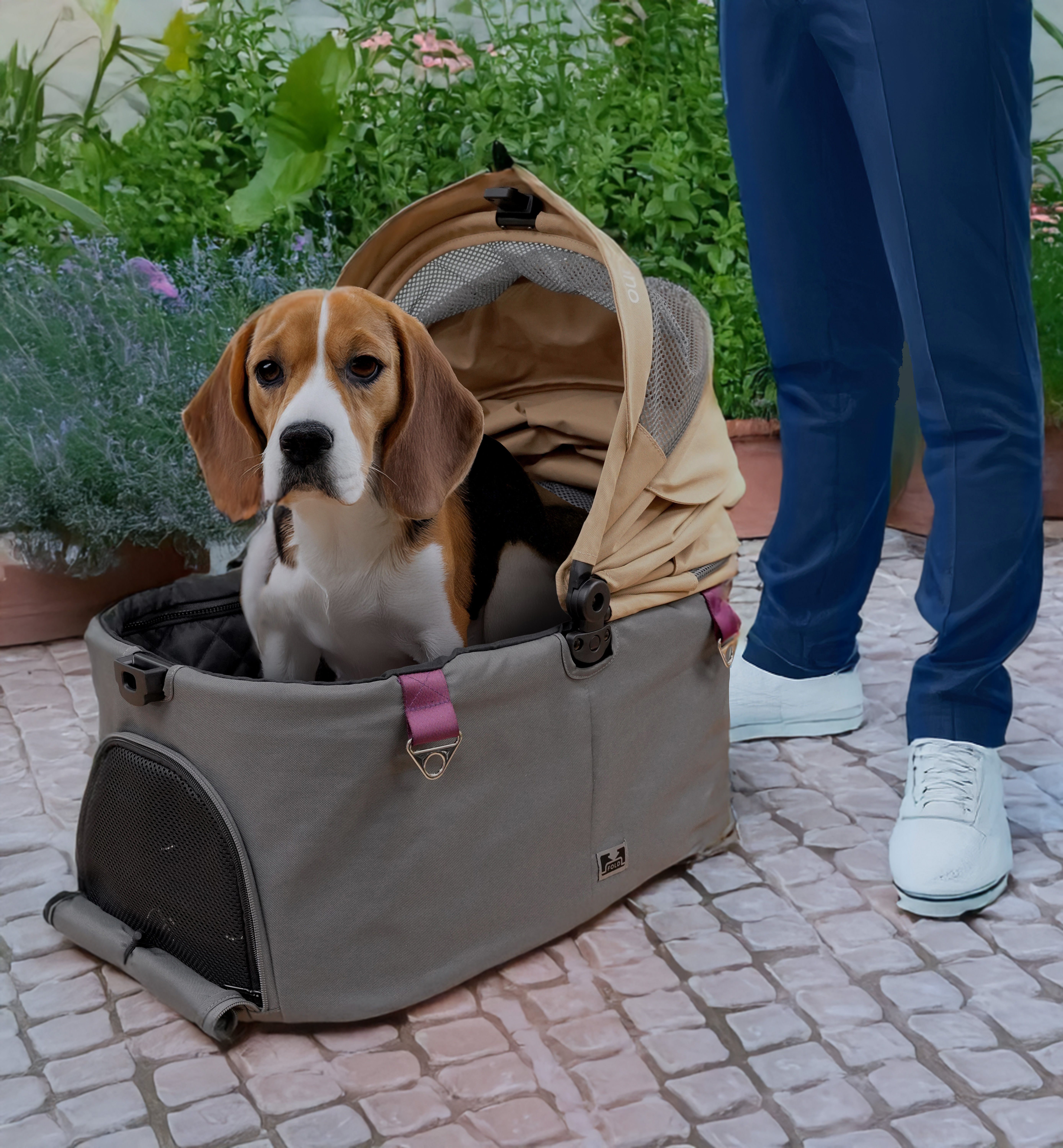 nono分離式寵物推車 沙丘棕