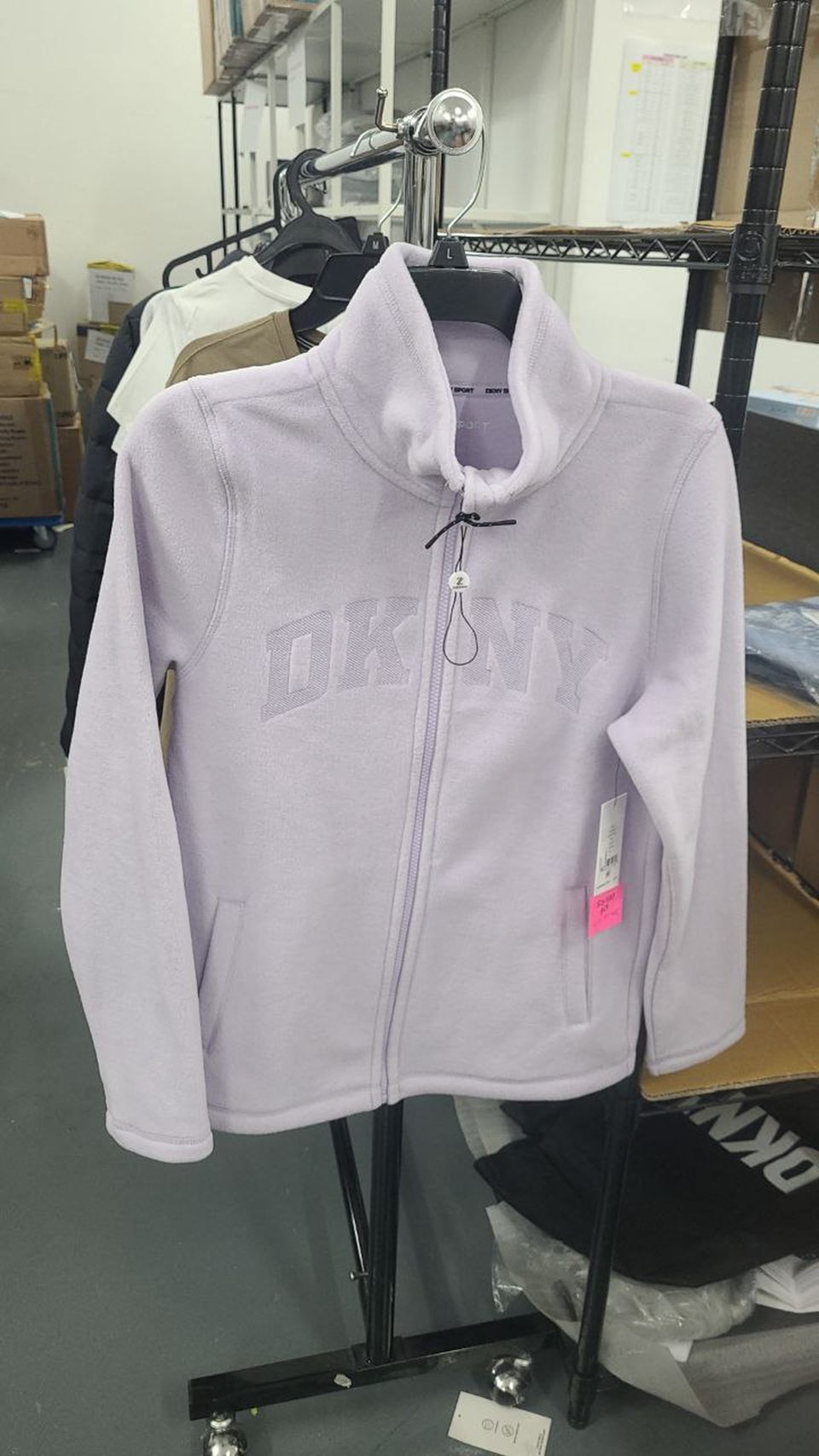[S] DKNY ORCHID DPQJ9479 SPORTS WOMEN'S TECH FLEECE LOGO JACKET, 755403319708 (SD1383)