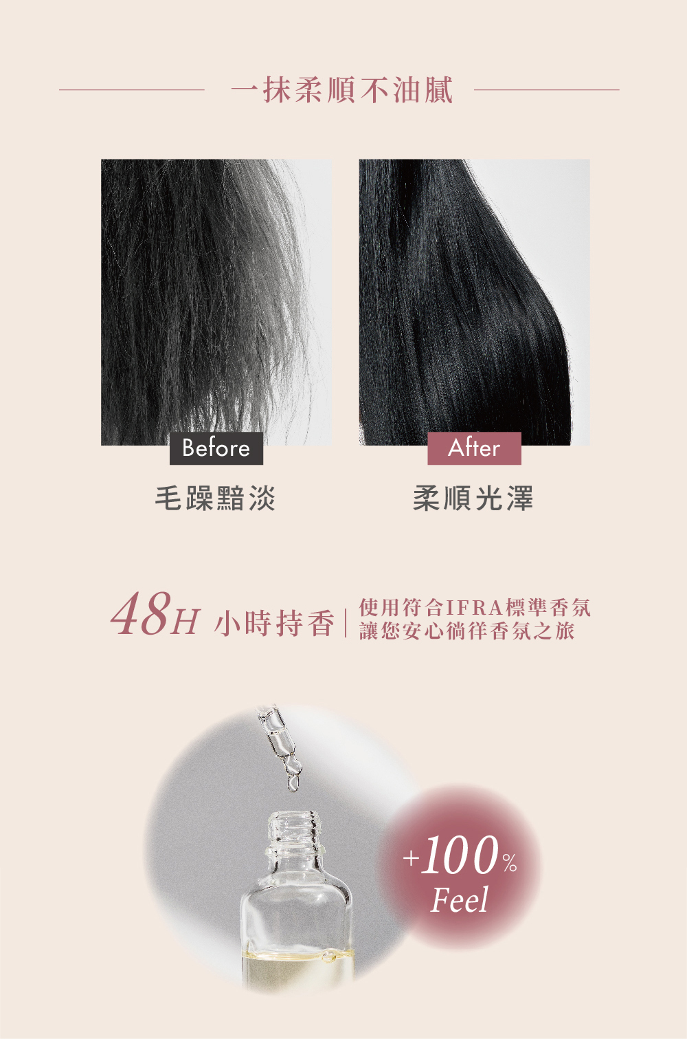 牡丹髮油IFRA認證香氛 一抹柔順不油膩 48小時超級持香