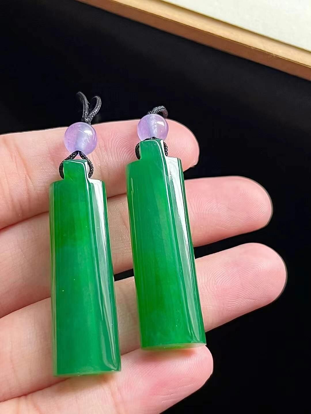 59366 翡翠無事牌一對