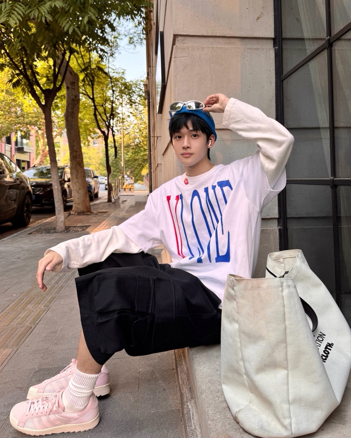 CLOT x adidas SUPERSTAR 粉呼吸休閒鞋