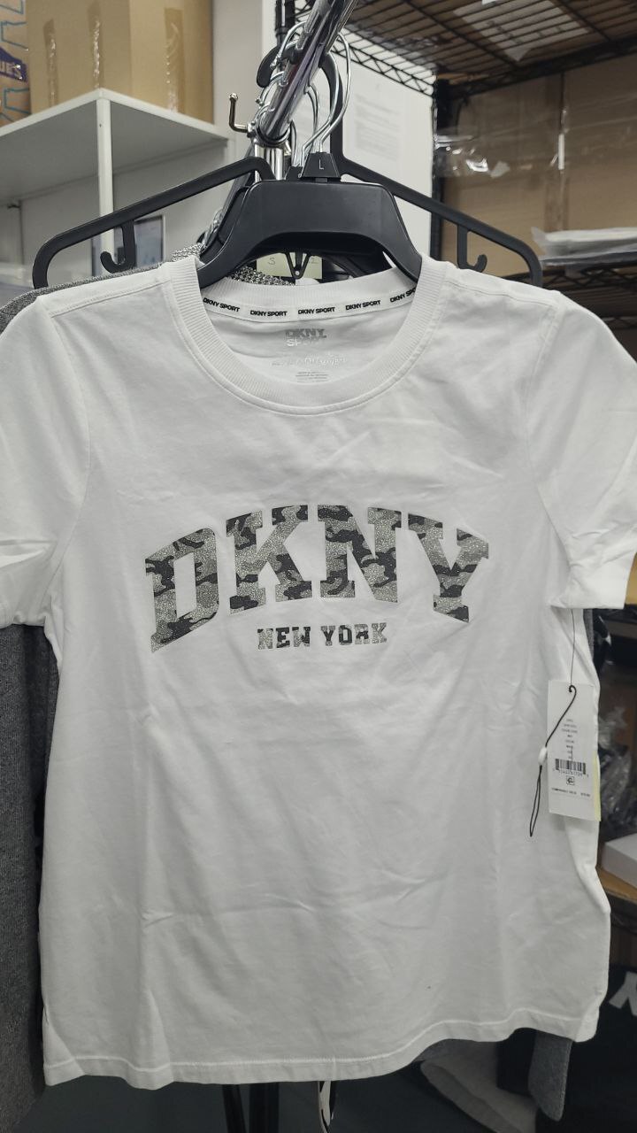 [S] DKNY WHITE DP4T1021 NEW YORK T-SHIRT, 755403617095 (SD1390)