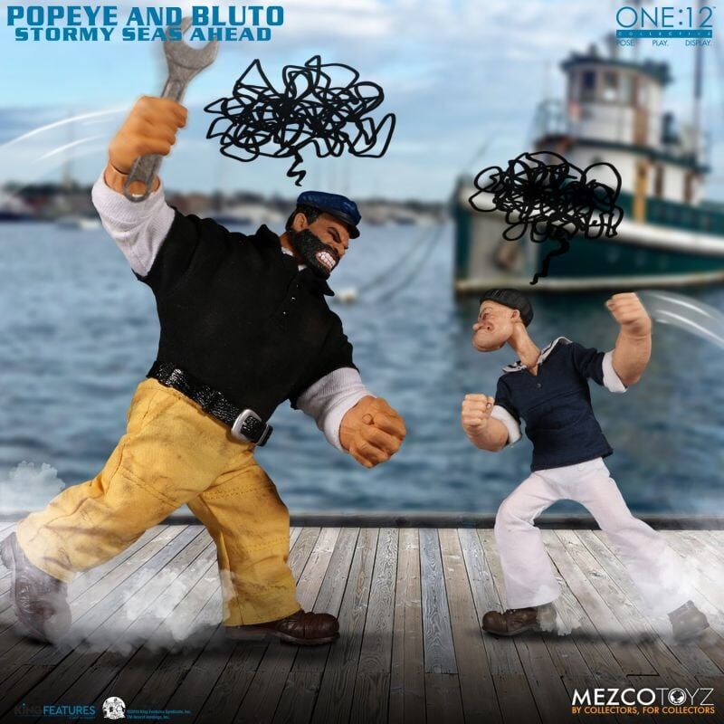 Mezco Toyz: 1/12 Popeye & Bluto - 大力水手 & 布魯圖  Stormy Seas Ahead(Deluxe)