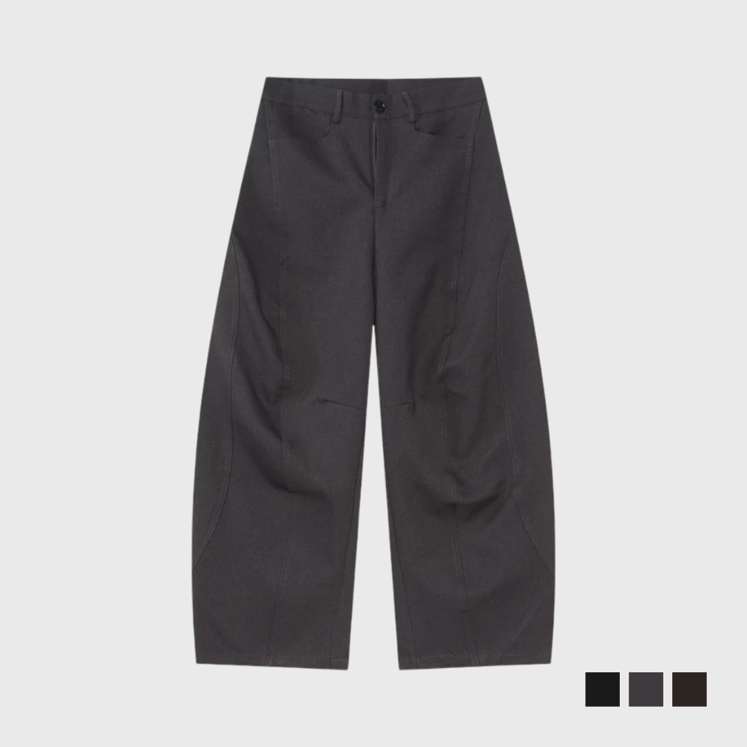 廓型側縫立體剪裁西裝褲