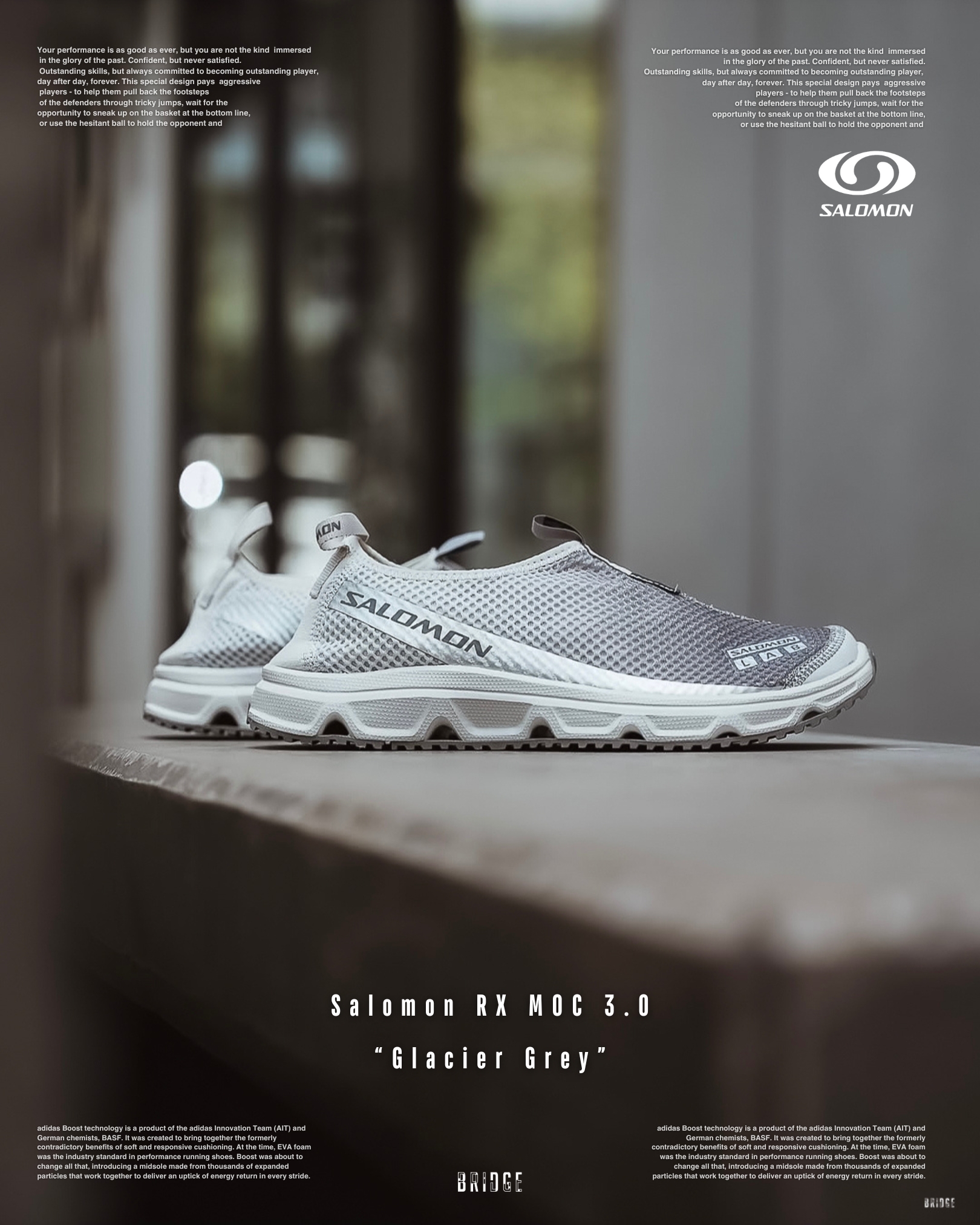 『冰川灰SALOMON 🧊』Salomon RX MOC3.0 “Glacier Grey” L47449500