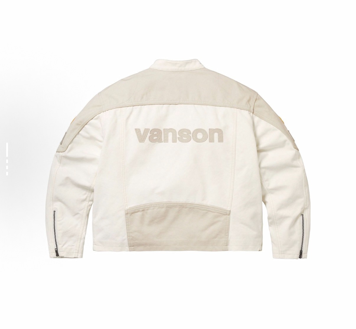 Supreme x Vanson x Cordura 白色聯名棉質機車外套