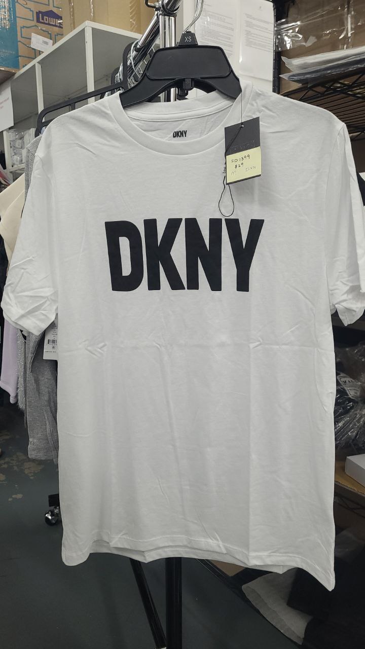 [S] DKNY WHITE M9910202 DESIGNER VINTAGE T-SHIRT, 755404241510 (SD1399)