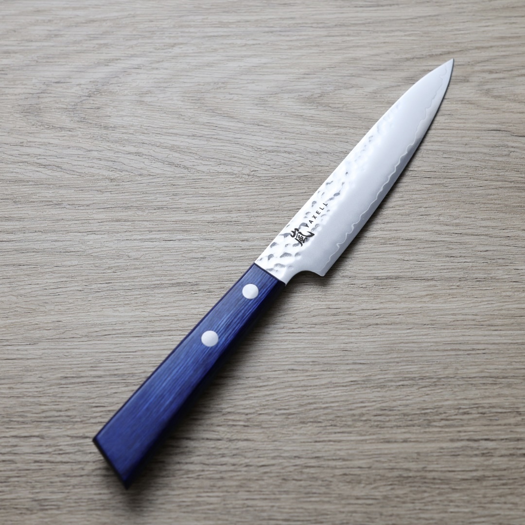 YAXELL 嵐 蒼之風 蔬果刀 130mm AUS10 鎚目