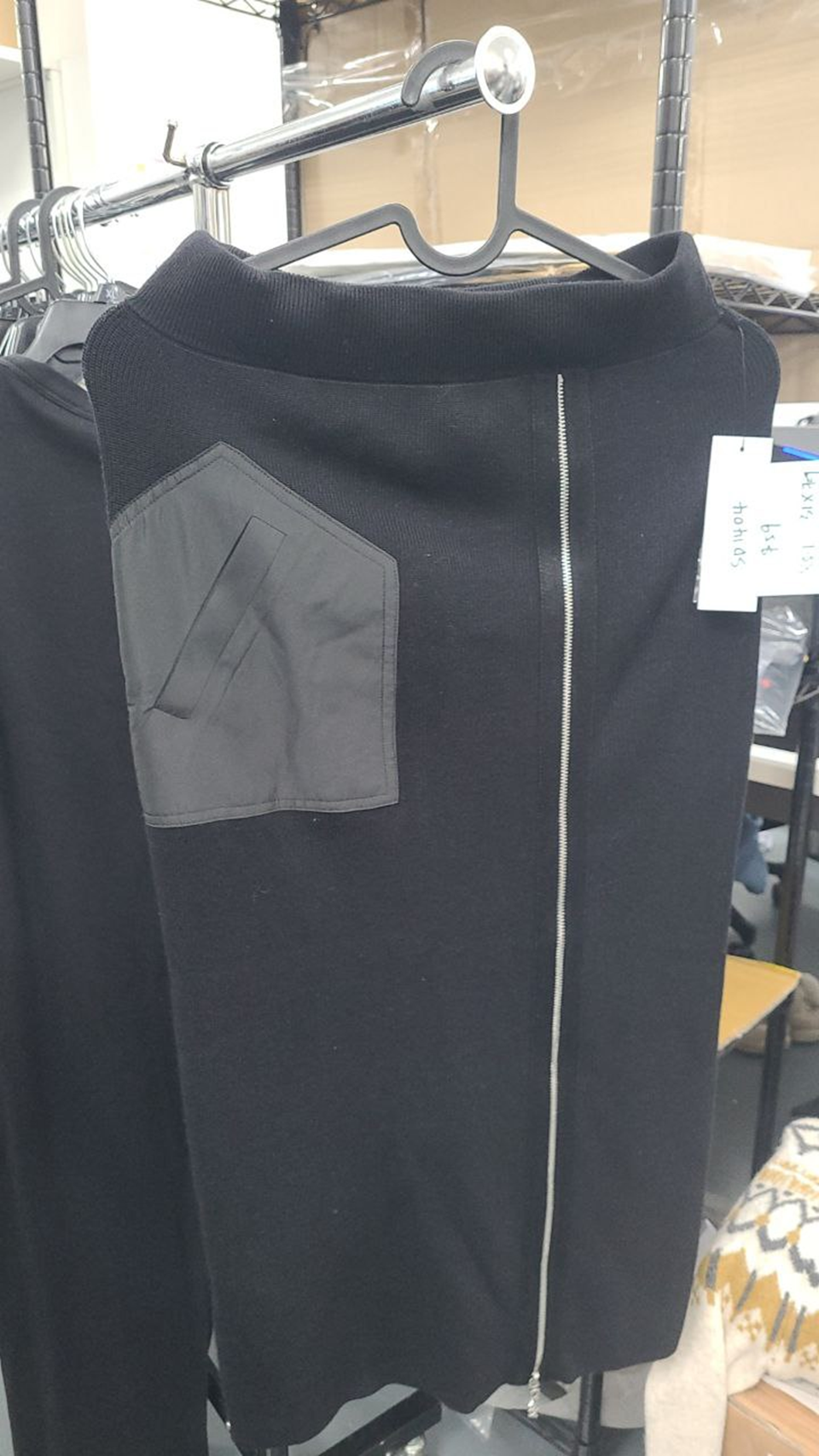 [S] DKNY BLACK P44RAU20 WOMEN'S PULL-ON ZIP-TRIM FITTED MIDI PENCIL SKIRT, 755403000378 (SD1404)