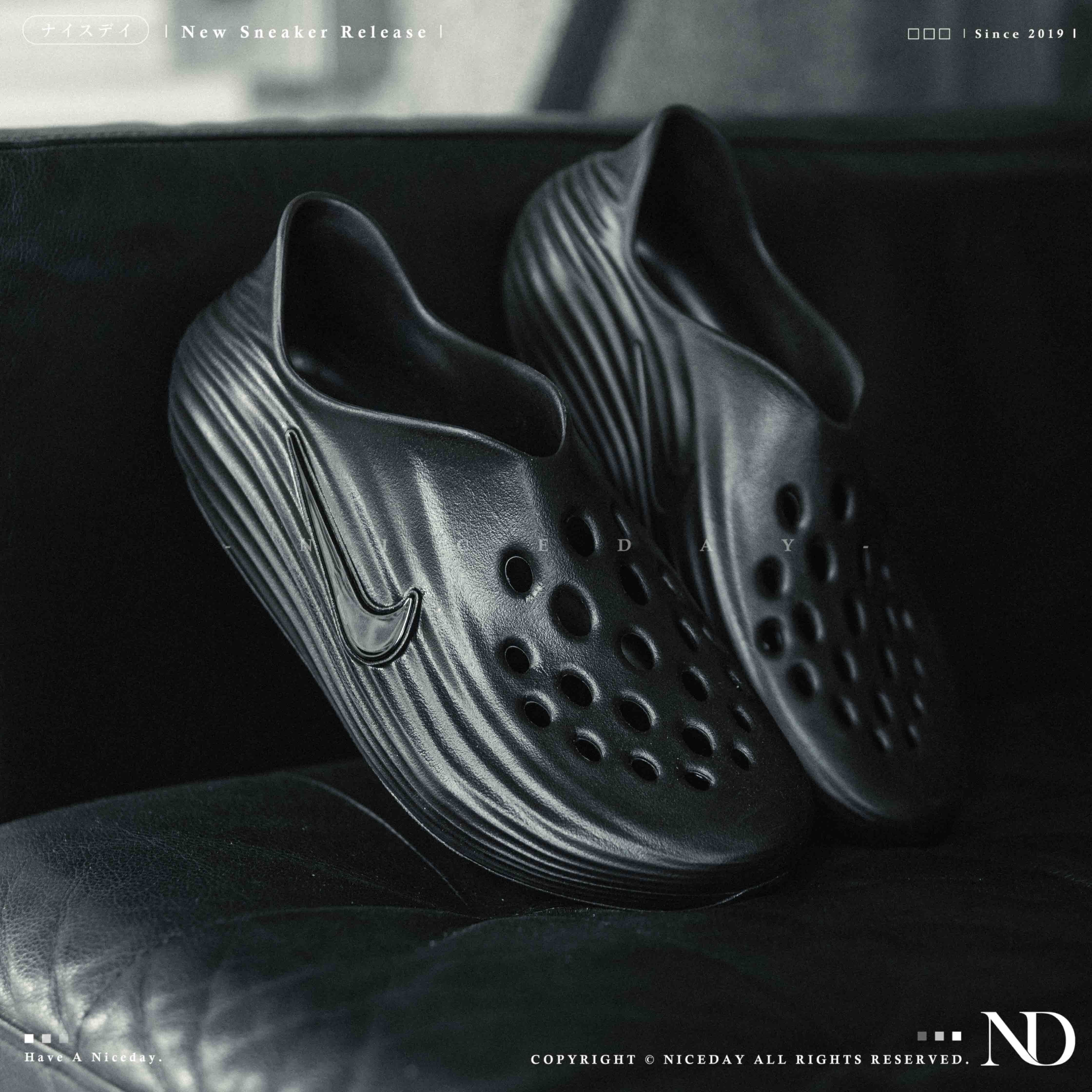 NICEDAY 代購 Nike ReactX Rejuven 8 洞洞鞋 黑色 黑灰 黑魂 灰 黑 男鞋 拖鞋 HV5060-001