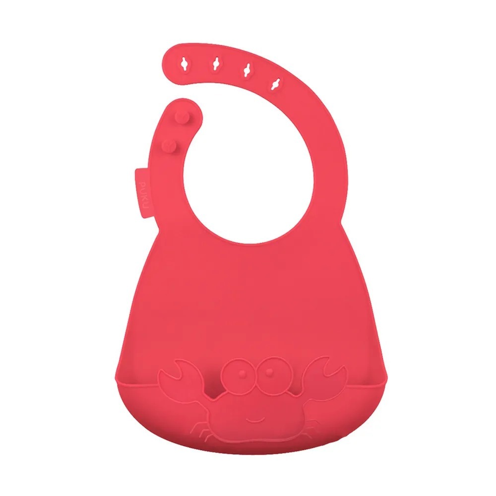 PUKU 果凍Q造型圍兜 紅螃蟹