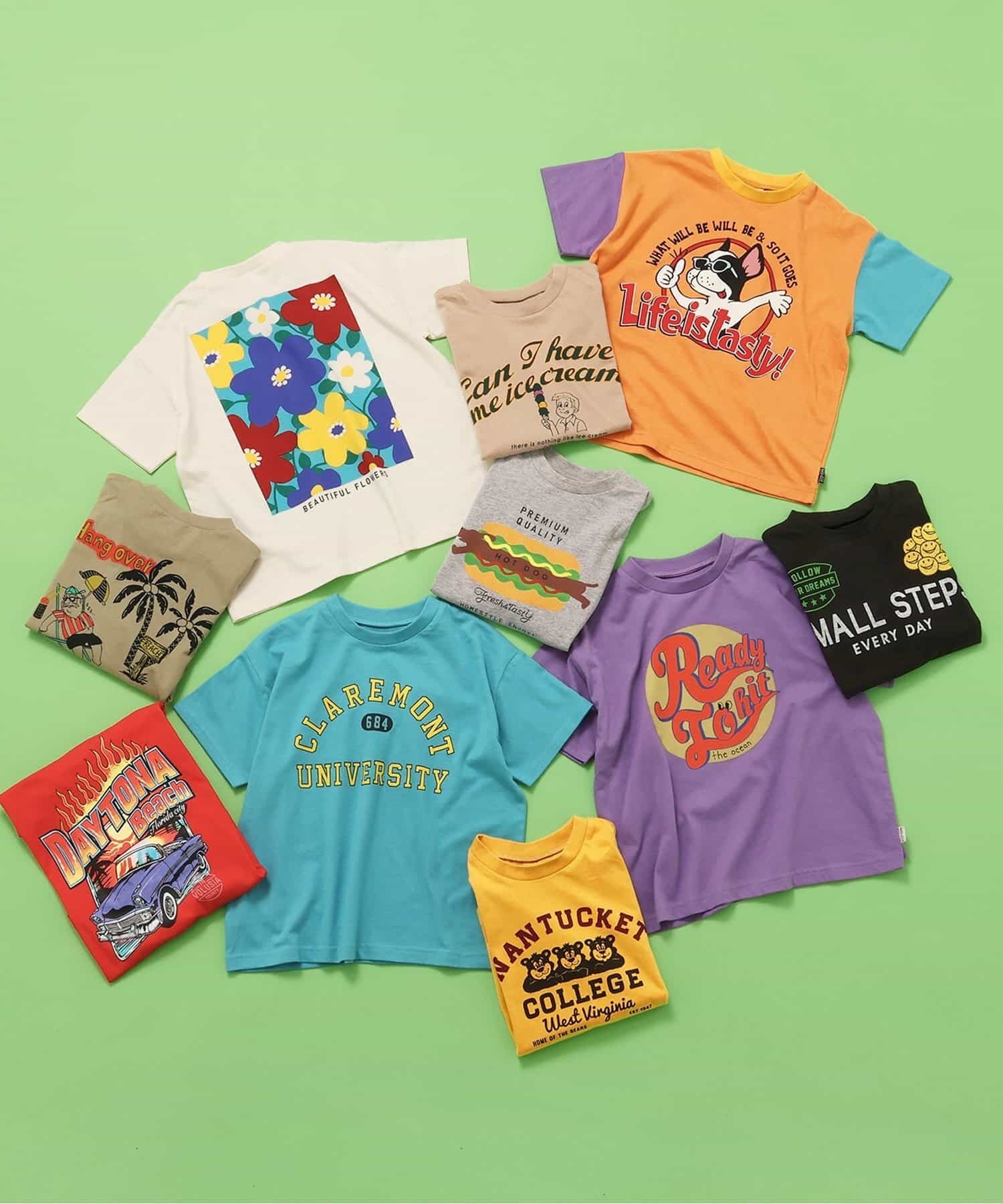 日本 F.O.KIDS 可愛印花純棉短袖上衣 (紫色，130) R307175