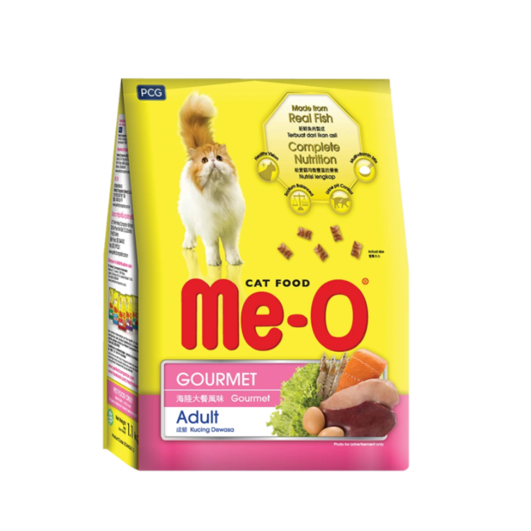 (箱購) Me-O 乾貓糧 海陸大餐/幼貓海洋魚口味_1.1kgX6入/箱