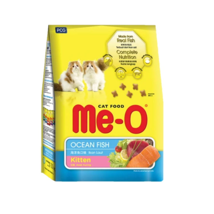 (箱購) Me-O 乾貓糧 海陸大餐/幼貓海洋魚口味_1.1kgX6入/箱