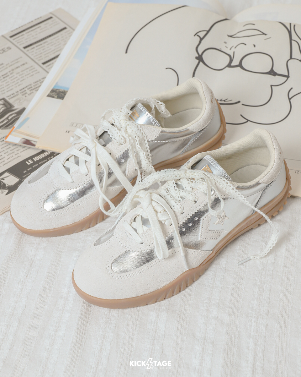 <特價，不退換> CONVERSE RUN STAR TRAINER 液態銀 復古 麂皮拼接 德訓鞋 焦糖底 休閒鞋【A15189C】