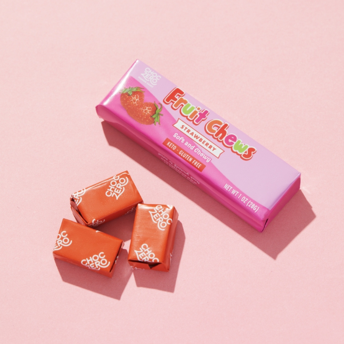 [ 1條裝試食價!! ] Choczero 繽紛水果軟糖1條裝 #無添加糖 (橙｜士多啤梨｜西瓜) 三款口味隨機一條