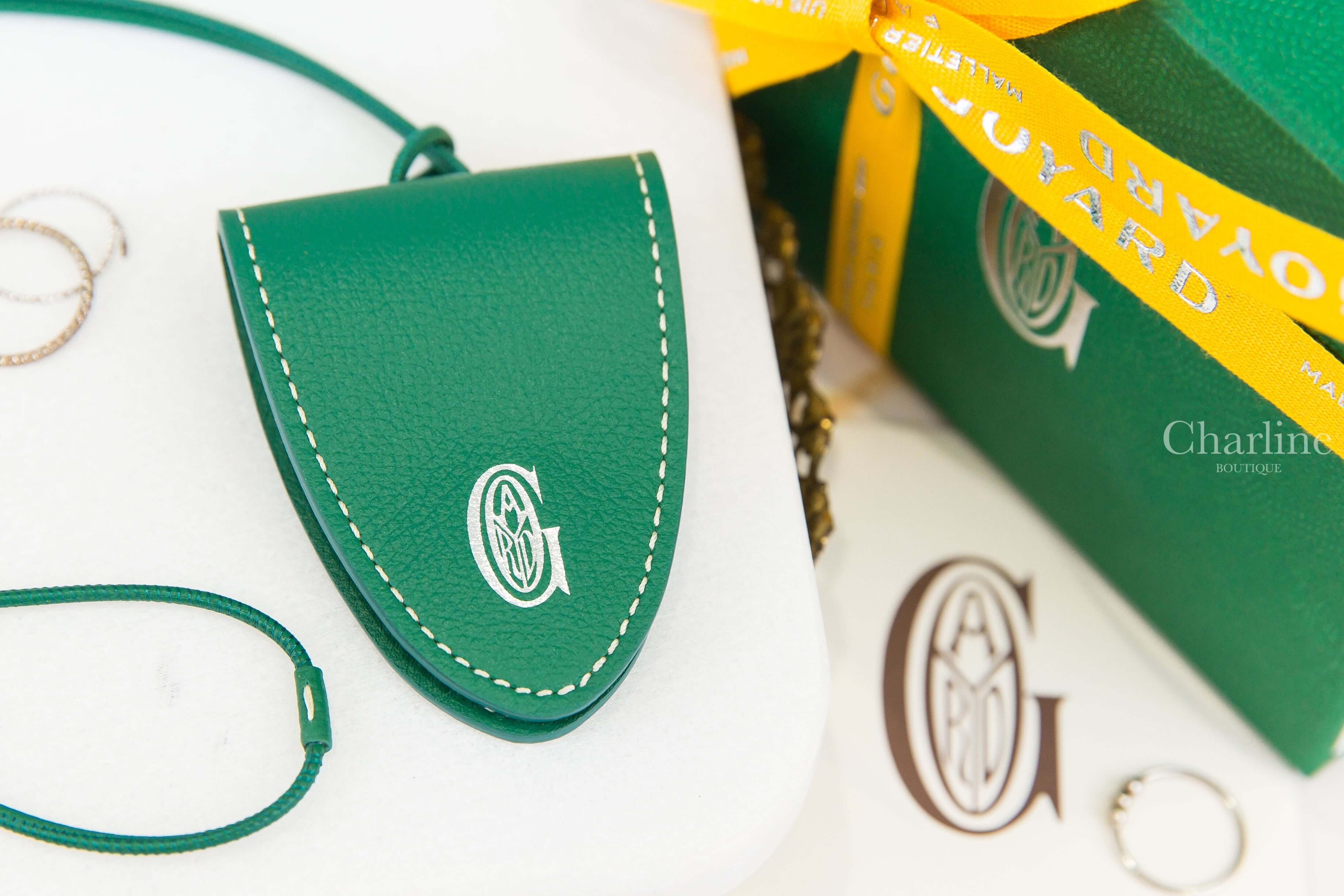 Goyard Croc Universel 綠色小牛皮磁吸吊飾